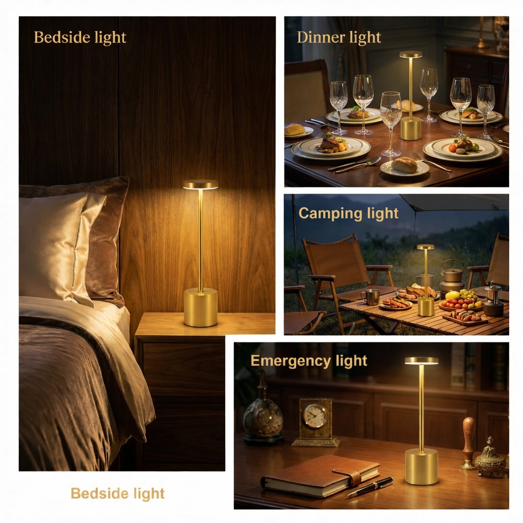 AuraNode™ Elite: Cordless Touch-Sensor LED Table Lamp – Minimalist Ambient Lighting for 2026 Homes